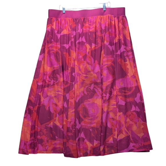 Torrid Skirt Sheer Maxi Chiffon Rose Floral Romantic Cottage Undershort Women 3X - Picture 1 of 7
